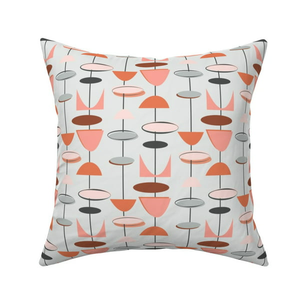 Mod Eyes On Abstract Geometric Throw Pillow Cover w Optional Insert by Roostery